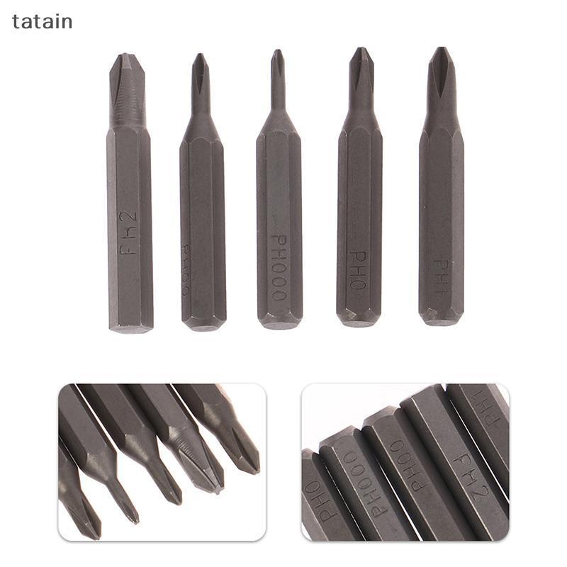 Tatain 5 ชิ้น H428 มิลลิเมตรไขควงบิต PH0000 PH000 PH00 PH0 PH1 PH2 4 มิลลิเมตร Hex Shank Professiona