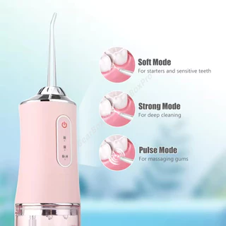 เครื่องทําความสะอาดฟันแบบพกพาไร้สาย ไหมขัดฟันพลังน้ำ 240 MLครบชุด ที่ขูดหินปูน เครื่องฉีดฟัน แปรงสีฟันไฟฟ้า USB ชาร์จดู