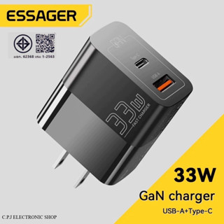 Essager ที่ชาร์จ USB C 33W GaN Type C PD ชาร์จเร็ว สําหรับ i…