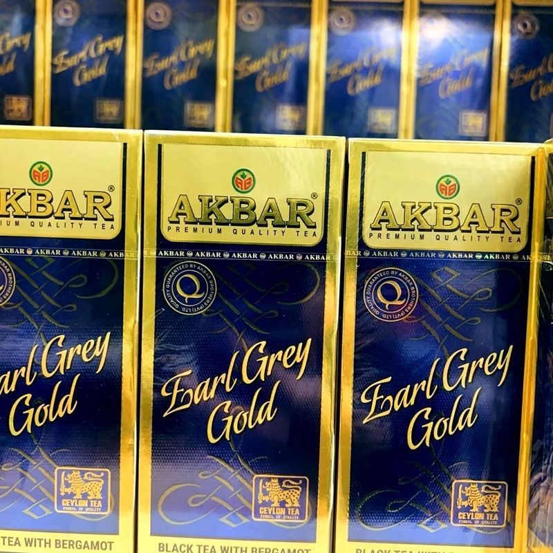 AKBAR ศรีลังกานําเข้า Golden Series Ceylon Earl Grey Black Tea Jasmine Green Tea Bag ถุงชา 12.23m