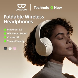 GOOJODOQ Foldable Headphones HiFi Stereo Sound Gaming Headphones Sports Headset Multi-mode Playback