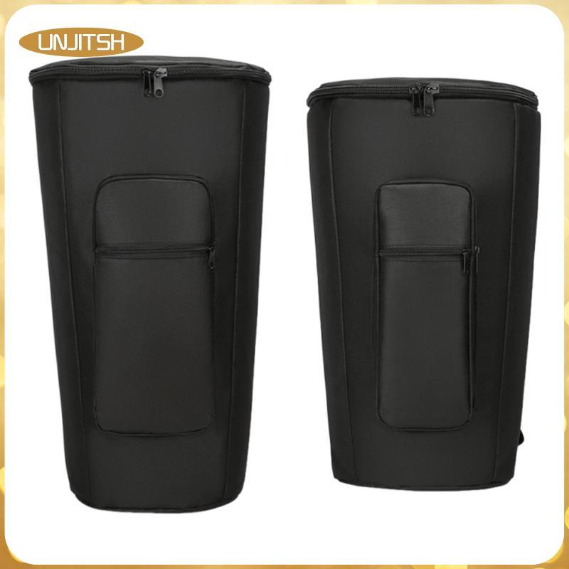 [unjitsh] Djembe Drum Bag ผ้า Oxford เครื่องดนตรีอุปกรณ์เสริมสีดํากันน้ํากันกระแทกด้านใน Padding แอฟ