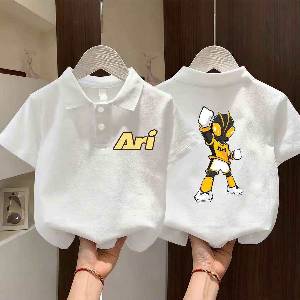 Benzilla x Ari Kids Polo Shirt Art Football Design | Ari Running Style | 110-150cm