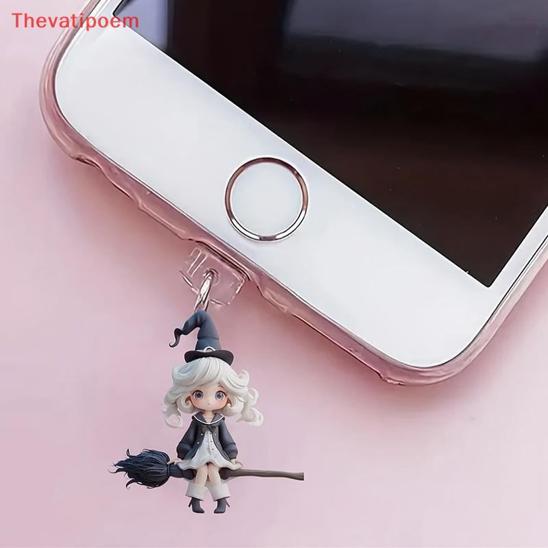 [Thevatipoem] ปลั๊กกันฝุ่นโทรศัพท์สัตว์น่ารักอุปกรณ์เสริมอะคริลิคตกแต่งปลั๊กป้องกันฝุ่นสําหรับพอร์ตชาร์จโทรศัพท์ Type-C ร้อน