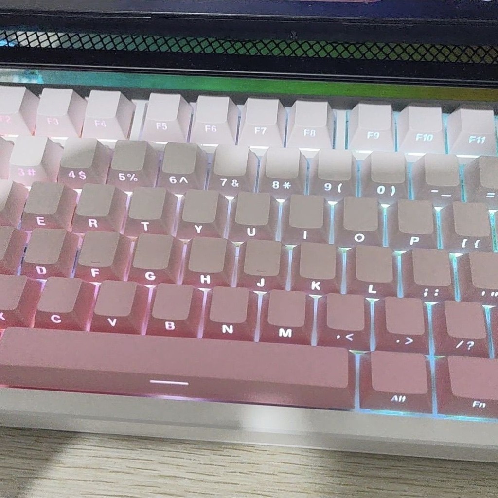 keycap keycap ใส Oxid Mai ตั้งแต่สไตล์เดียวกัน Matte Peach สีชมพูด้านข้างแกะสลัก Keycap PBT Gradient