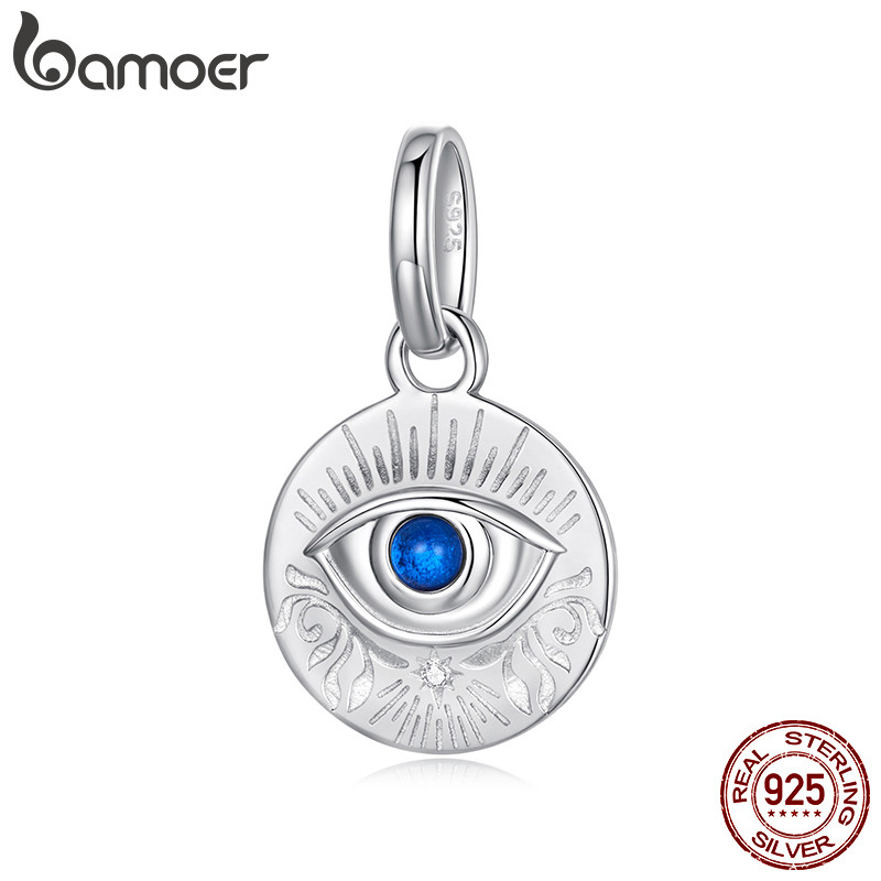 จี้ Charm Evil Eye เงินสเตอร์ลิง 925 สำหรับสร้อยข้อมือและเป็นของขวัญผู้หญิง