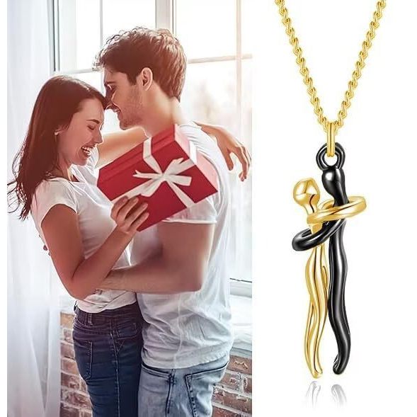 กอดสร้อยคอคู่สําหรับผู้หญิงผู้ชายวันวาเลนไทน์ Cny สําหรับเดือนของเธอสําหรับแฟน Bday สําหรับเจ้าสาวกอ