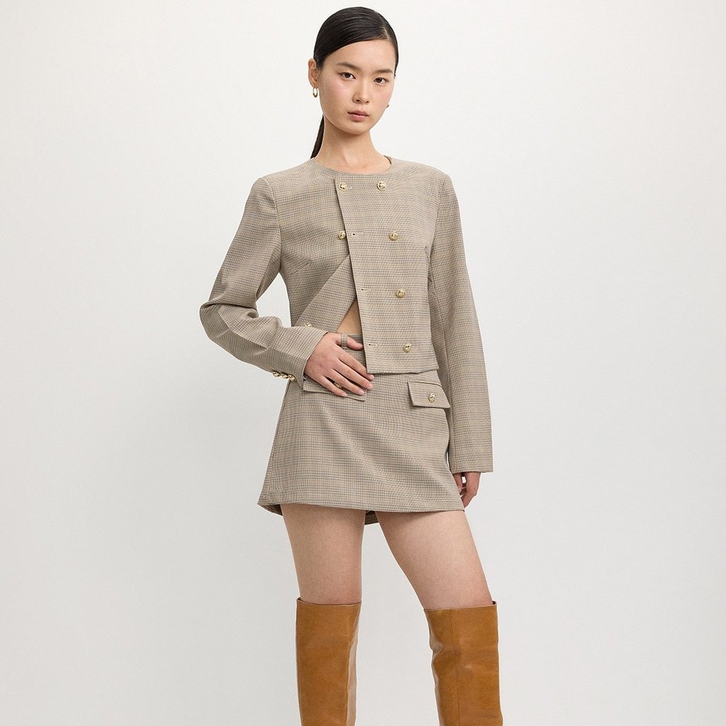 [Pomelo] กางเกงกระโปรงลายตาราง / Checkered Skort