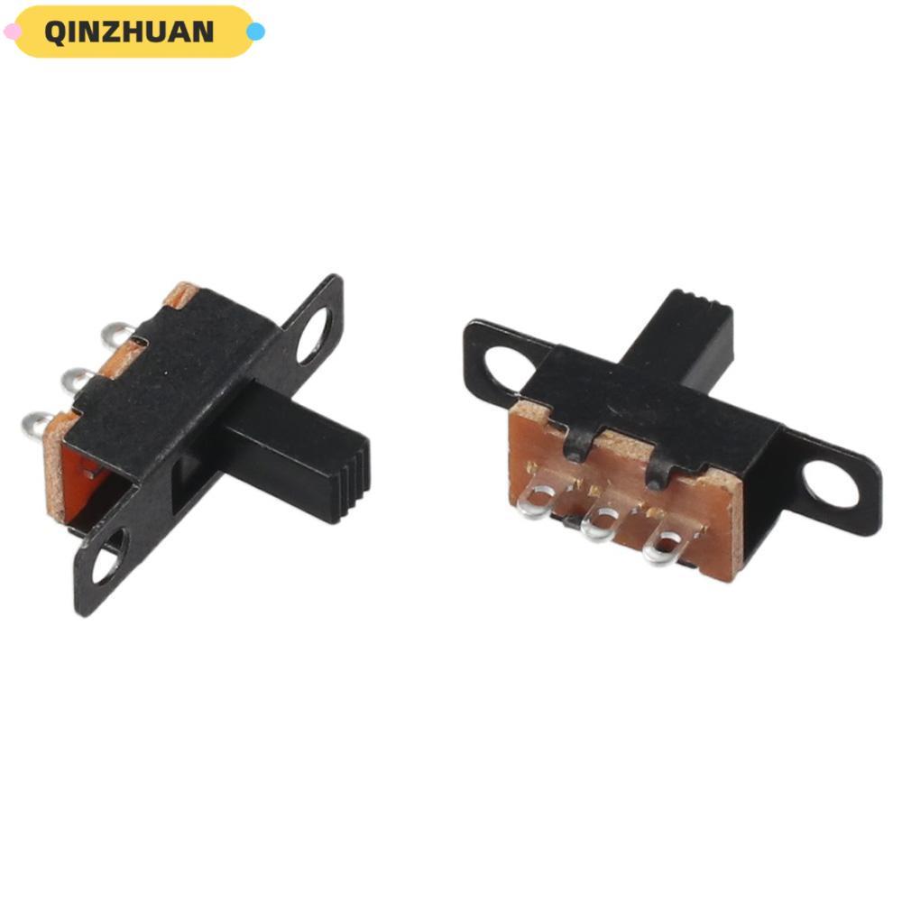 QINZHUAN 8 ชิ้นสวิตช์สไลด์, 3 ขา 2 ตําแหน่ง SS12F15VG6 Micro Mini Toggle Switch, แผง Mount DC 50V 0.