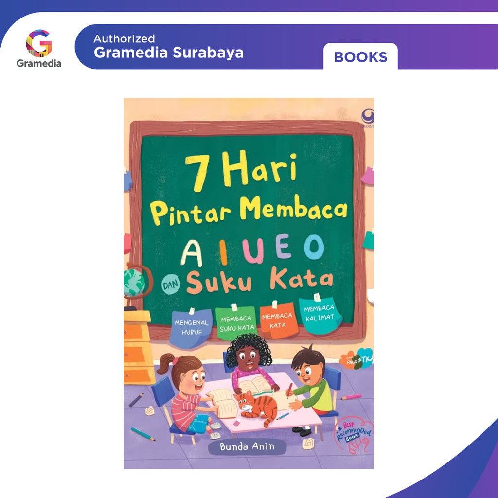 Gramedia Surabaya - การอ่านอัจฉริยะ 7 วัน AIUEO และ Syllables