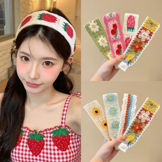 ผ้าคาดผมหน้าม้า ลายดอกไม้ สไตล์เกาหลี แฟชั่นประดับผม มาใหม่