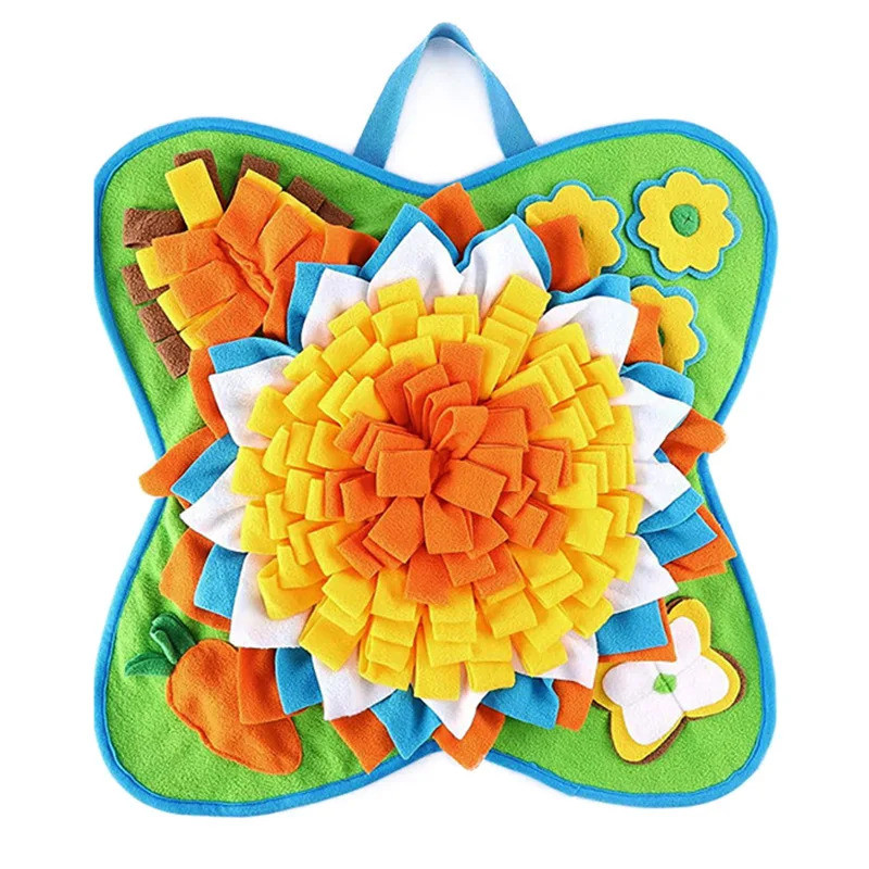 สัตว์เลี้ยงดอกไม้รูป Snuffle Mat สําหรับสุนัขให้อาหารช้าและสมองกระตุ้น Olfactory Training Pad ขายส่ง