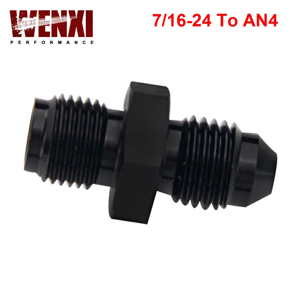 7/16-24 ถึง An4 Turbo น้ํามันฟีดอะแดปเตอร์สําหรับ Turbo Gt28 Gt30 Gt35 สีดํา Wx-ofa01