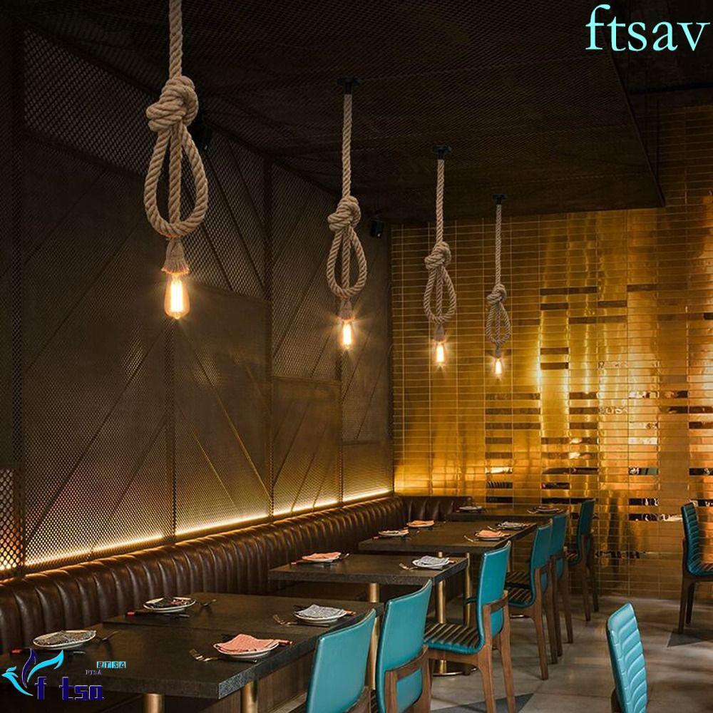 SWIFTSAVER Edison Bulb Chandelier, Creative Durable Rope Lamp, Light Decorative Vintage Edison Bulb 