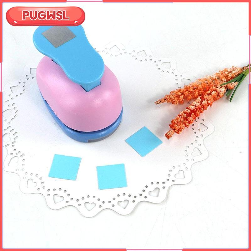 [pugwsl] Square Punch Paper Punch Handheld Shape Punches เครื่องเจาะกระดาษขนาดเล็กสําหรับ DIY