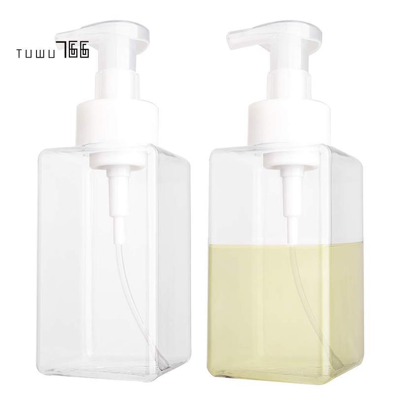 [tuwu766]เครื่องจ่ายสบู่ฟอง 2 แพ็ค 15Oz โฟมรีฟิลสบู่เหลวล้างมือขวดปั๊มพลาสติกเปล่าภาชนะ - ใส 450Ml