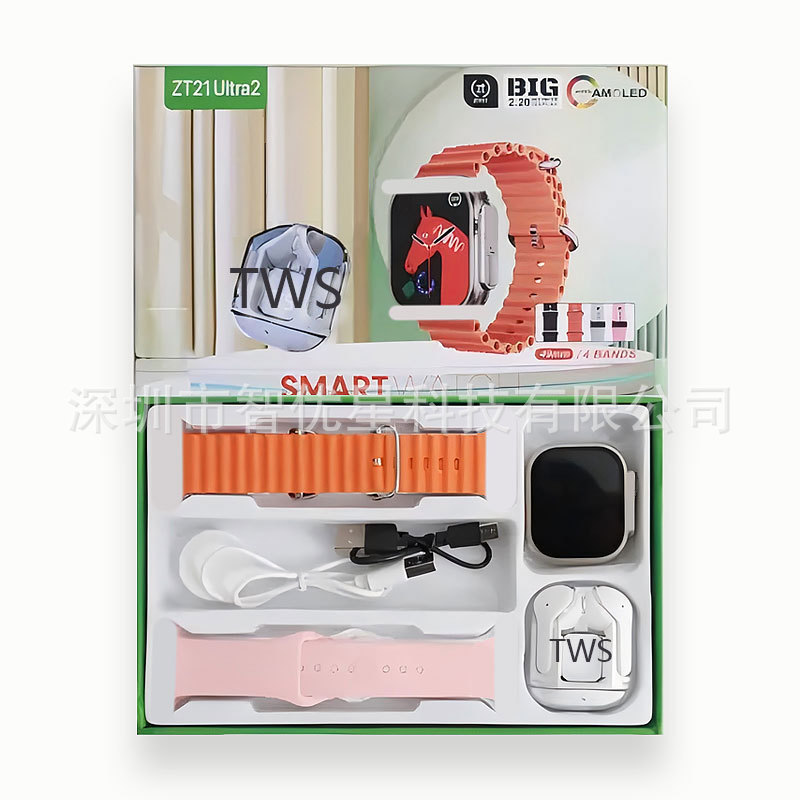 สมาร์ทวอทช์ ZT21 Huaqiangbei s9ultra2 สมาร์ทไอส์แลนด์ นาฬิกาสปอร์ตพิเศษ หูฟังบลูทูธ ขายส่ง