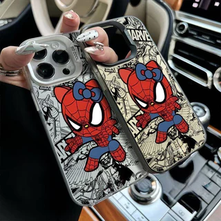 For iPhone เคสไอโฟน ผู้หญิง เวอร์ชั่น Spiderman สองสาม 13 14 11 Pro 16 Pro Max 15 14 PRO 11 MAX X XS MAX XR 7/8PLU