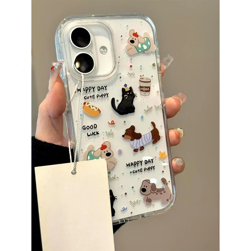 ลูกแมวและสุนัข For iPhone เคสไอโฟน 11 12 13 14 15 16 17 PLUS B4PRO MAX X XS จัดส่งจากประเทศไทย MAX XR 7/8PLUS