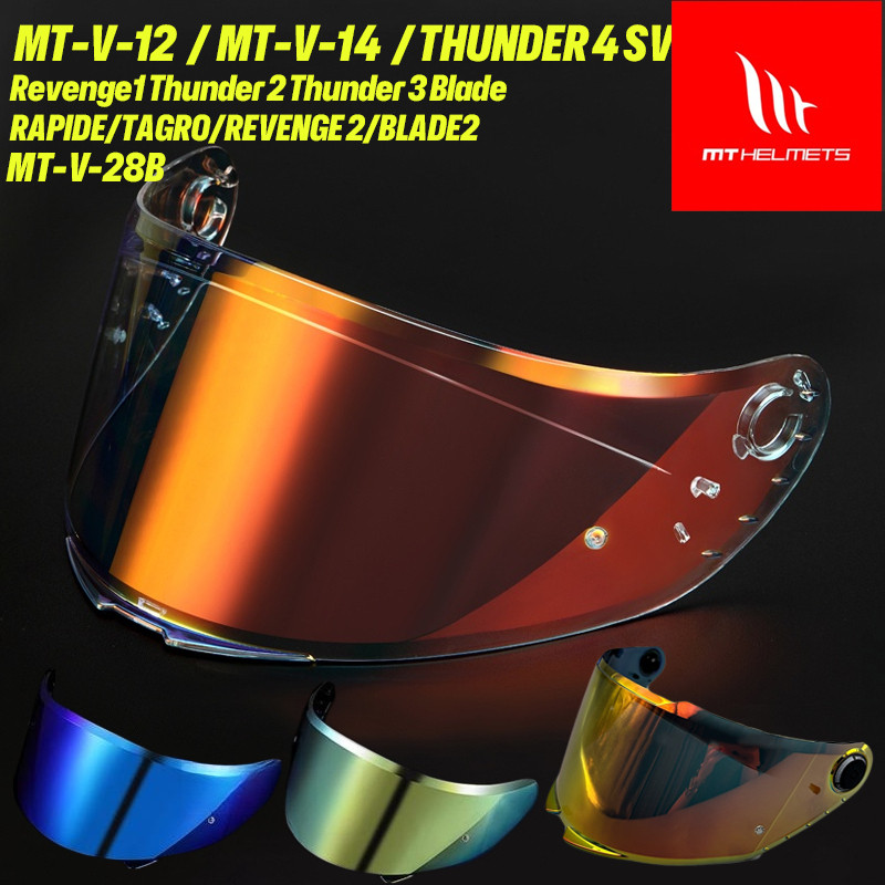 2025NEWVisor สําหรับ MT หมวกกันน็อคเลนส์ MT-V-12 Thunder 4 SV MT-V-14 MT Revenge, Thunder 2, Thunder