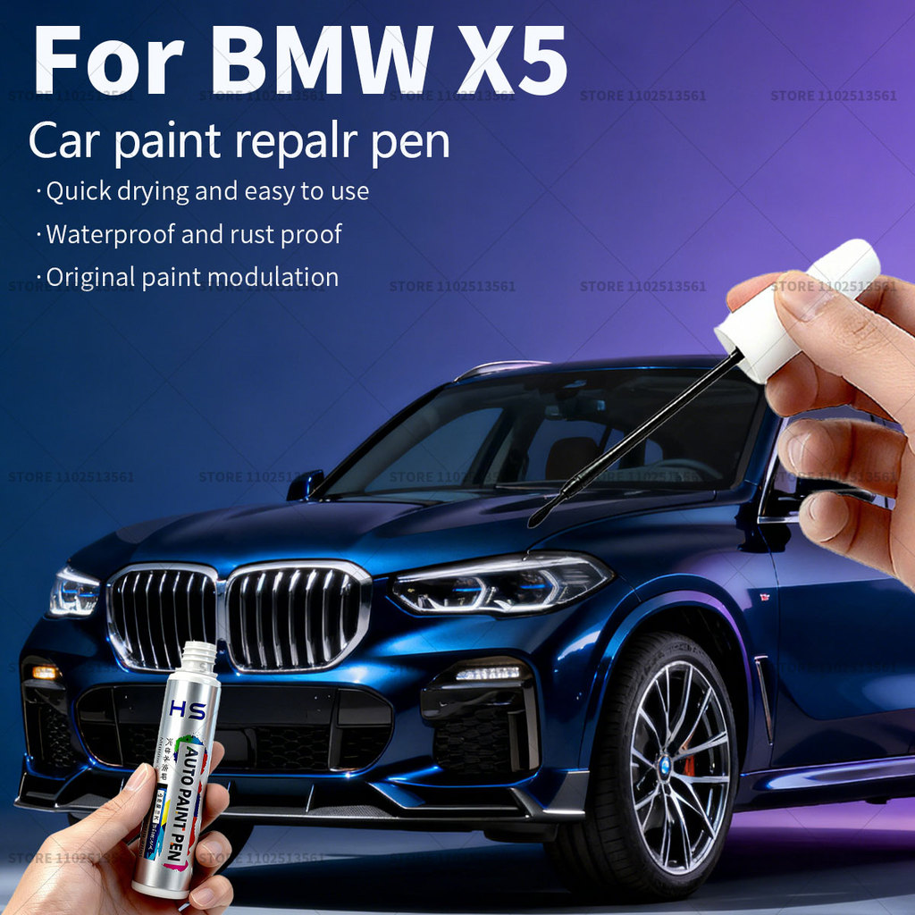 สําหรับ BMW X5 รถซ่อมสีปากกา Touch Up Scratch Remover DIY อุปกรณ์เสริมอัตโนมัติสีดํา 475 416 สีขาว 4