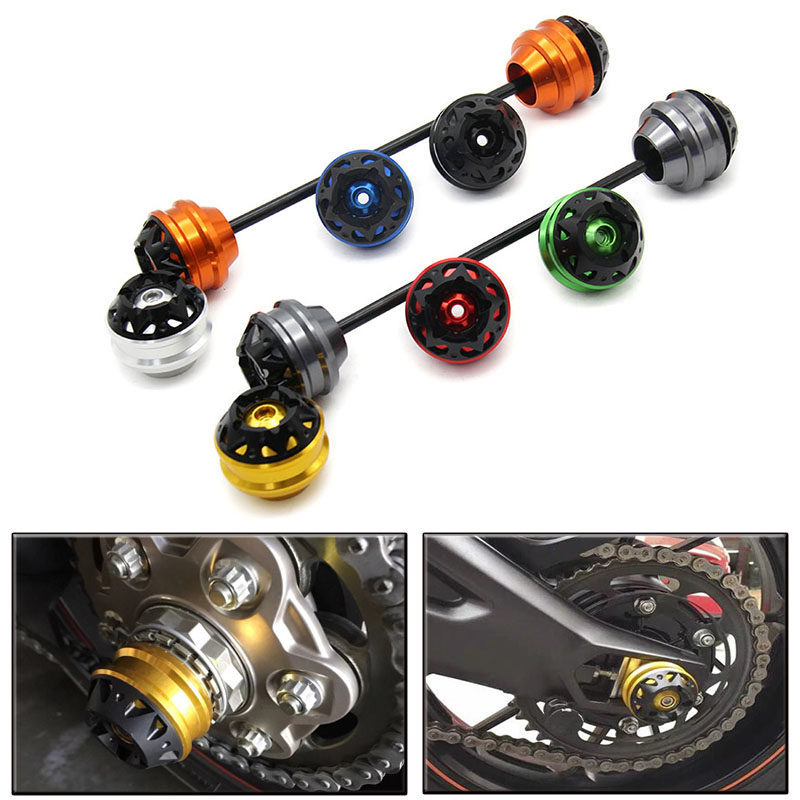 โปรโมชั่น BMW G650X-Country C650GT R1200GS CNC อลูมิเนียมอัลลอยด์ดัดแปลงลูกบอลทนแรงกระแทกเพลาล้อหน้า