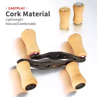 Castplay Cork Knob Carbon Handle น้ําหนักเบาสําหรับ Shimano Daiwa Abu Baitcasting Reel