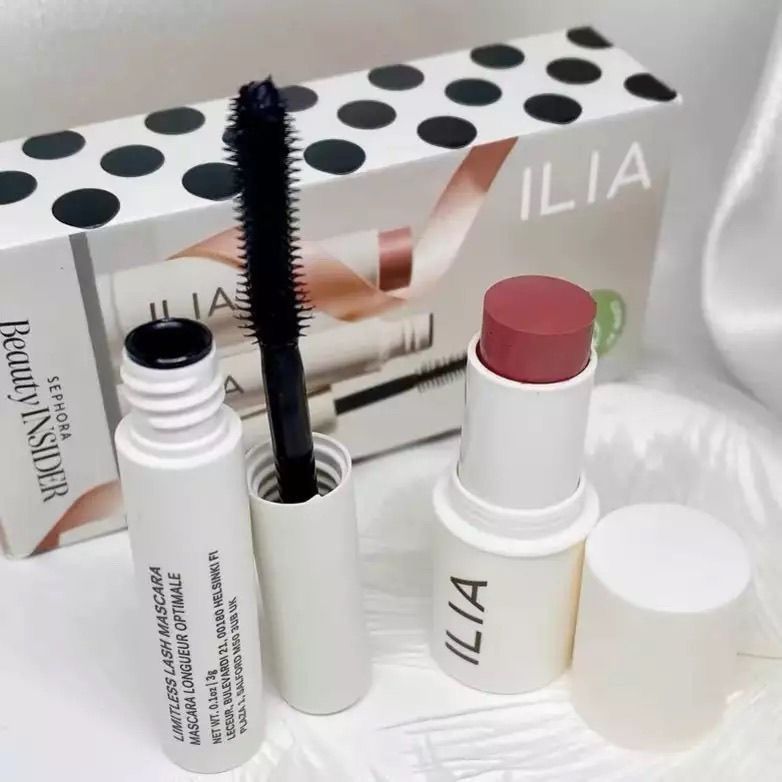 Natural Organic ILIA Multi-Purpose Lip Cheek Dual-Use Makeup Stick Blush Cream ลิปสติก atlast มาสคาร