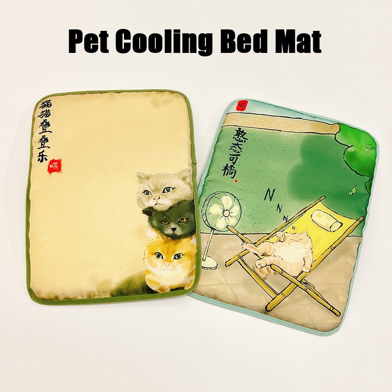 ฤดูร้อนสัตว์เลี้ยง Cooling Ice Pad Gel Condensation Bite-Resistant Easy-to-Clean Cat Dog Cooling Mat