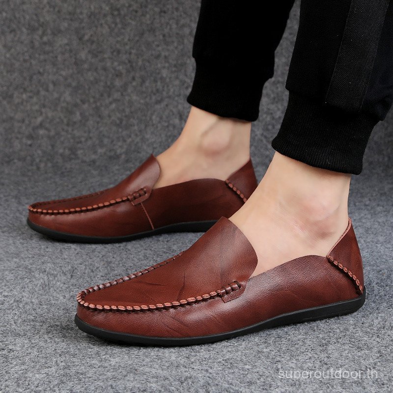 มาใหม่ล่าสุดผู้ชาย Loafer Leather Boat Driving Shoes Slip On Men Loafer UUQQ