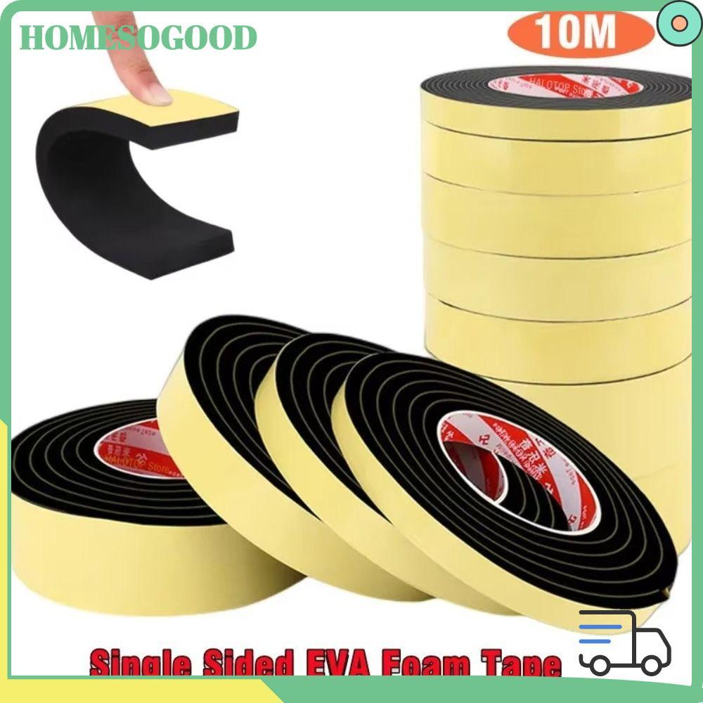 HOMESOGOOD เทปฟองน้ําโฟม, แถบซีลยาง EVA กาวที่แข็งแกร่ง, เทปป้องกันการชนกัน 10M ด้านเดียว ราคา ถูกที่สุด ดีลบีเคเค