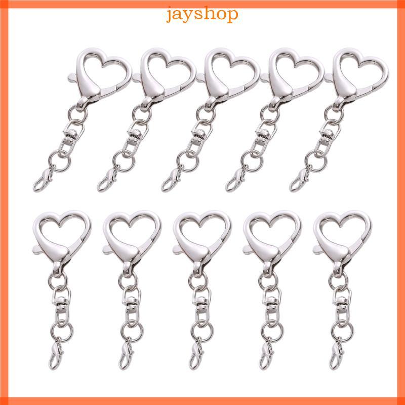 Jay Chic Heart พวงกุญแจจี้ฤดูใบไม้ผลิหัวเข็มขัด Clasps อุปกรณ์เสริมแหวนกุญแจ