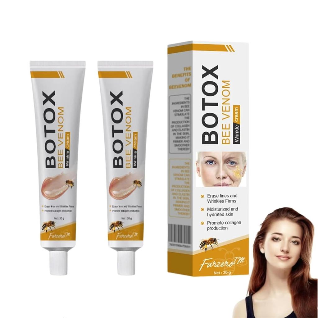 Furzero Botox Bee Venom ครีมกําจัดริ้วรอย, มอยเจอร์ไรเซอร์ต่อต้านริ้วรอยสําหรับใบหน้าและคอ, ครีมบําร