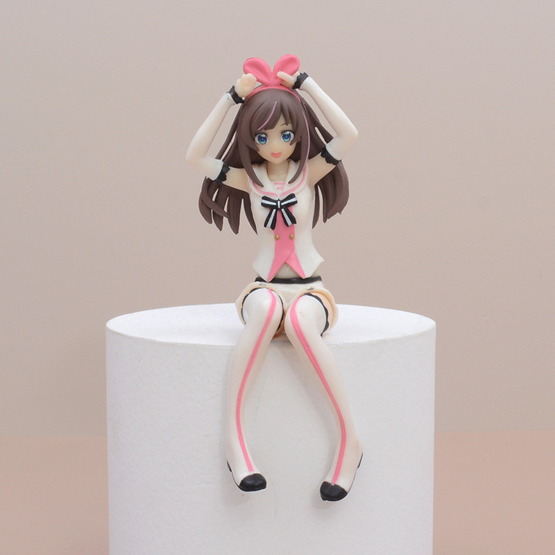 Kizuna Ai AI ซอส AI ช่องรถกดบะหมี่กึ่งสําเร็จรูปชนิดบรรจุกล่องสาวสวยอะนิเมะรุ่นเครื่องประดับรูป PXLB