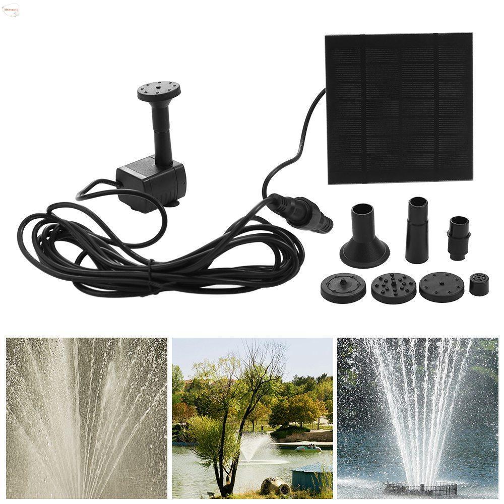 MXBEAUTY ปั๊มน้ําพุพลังงานแสงอาทิตย์ Mini DC Brushless ปั๊มน้ํา, Sprinkler 200L/H 4 หัวฉีด DIY น้ําพ