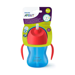 Philips Avent ฟิลิปส์ เอเวนท์ ถ้วยหัดดื่มแบบหลอดขนาด 200 มล. สำหรับเด็ก 9 เดือนขึ้นไป รุ่น SCF796/00