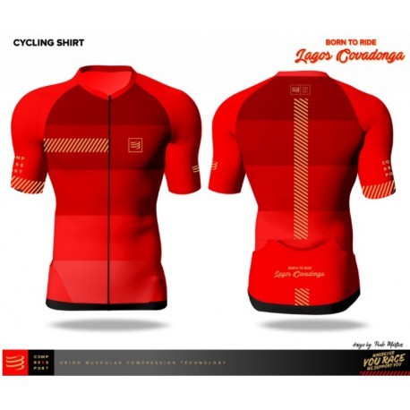 Compressport เสื้อปั่น Cycling On/Off Maillot Red