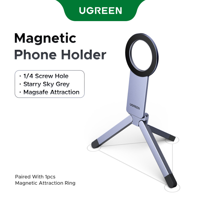 UGREEN ที่วางโทรศัพท์แม่เหล็ก 3-in-1 Mount พับได้แบบพกพาหลายมุมสําหรับโทรศัพท์ IPhone 4.7-7.9 นิ้ว
