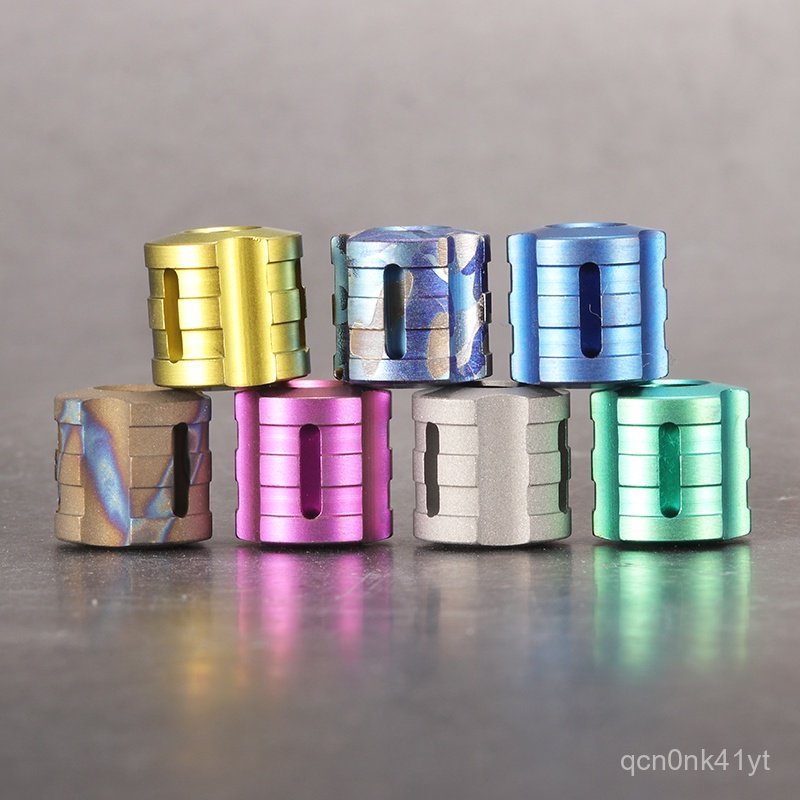 CNEDC G Titanium Alloy Beads Paracord Beads Lanyard Umbrella Rope Outdoor Cord Gadget EDC Multi Tool