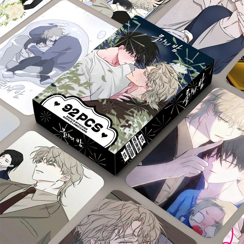Nightby The Water Lomo Card การ์ตูนเกาหลี Photocard โปสการ์ด 60 ชิ้นการ์ด + สติกเกอร์ 32 ชิ้น