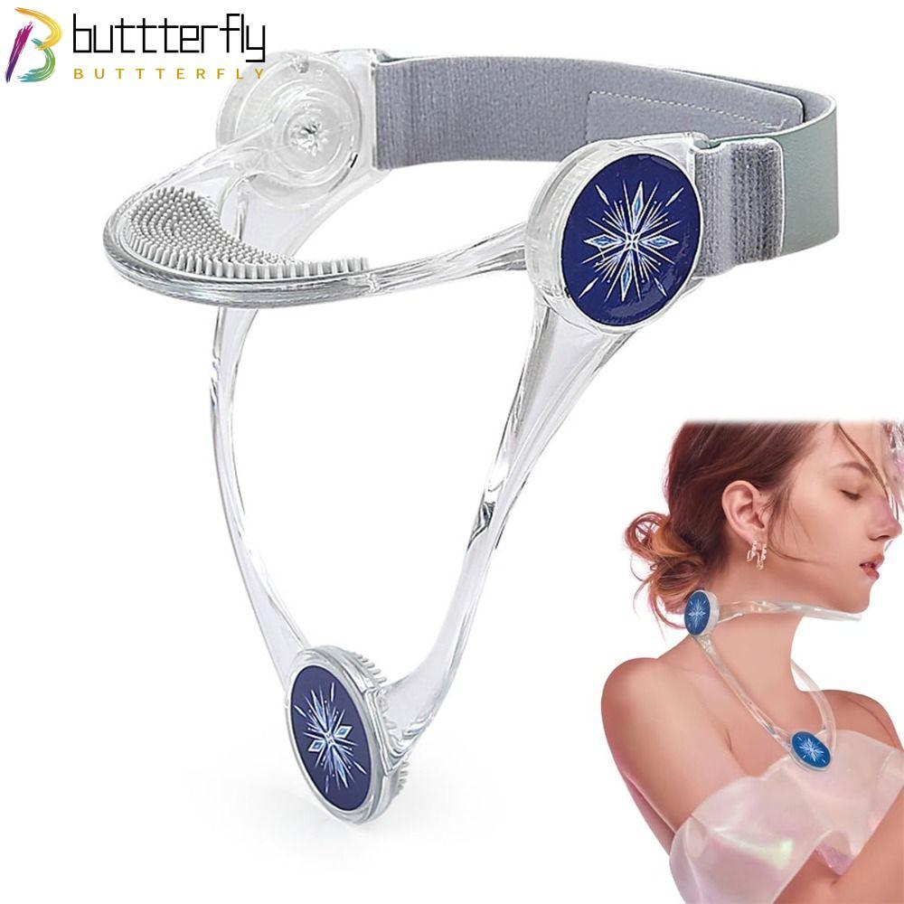 BUTTTERFLY Corrector ท่าทาง Corrector รุ่นเด็ก TPU ปรับรั้งคอแบบพกพาพับได้บรรเทากระดูกสันหลังส่วนคอค