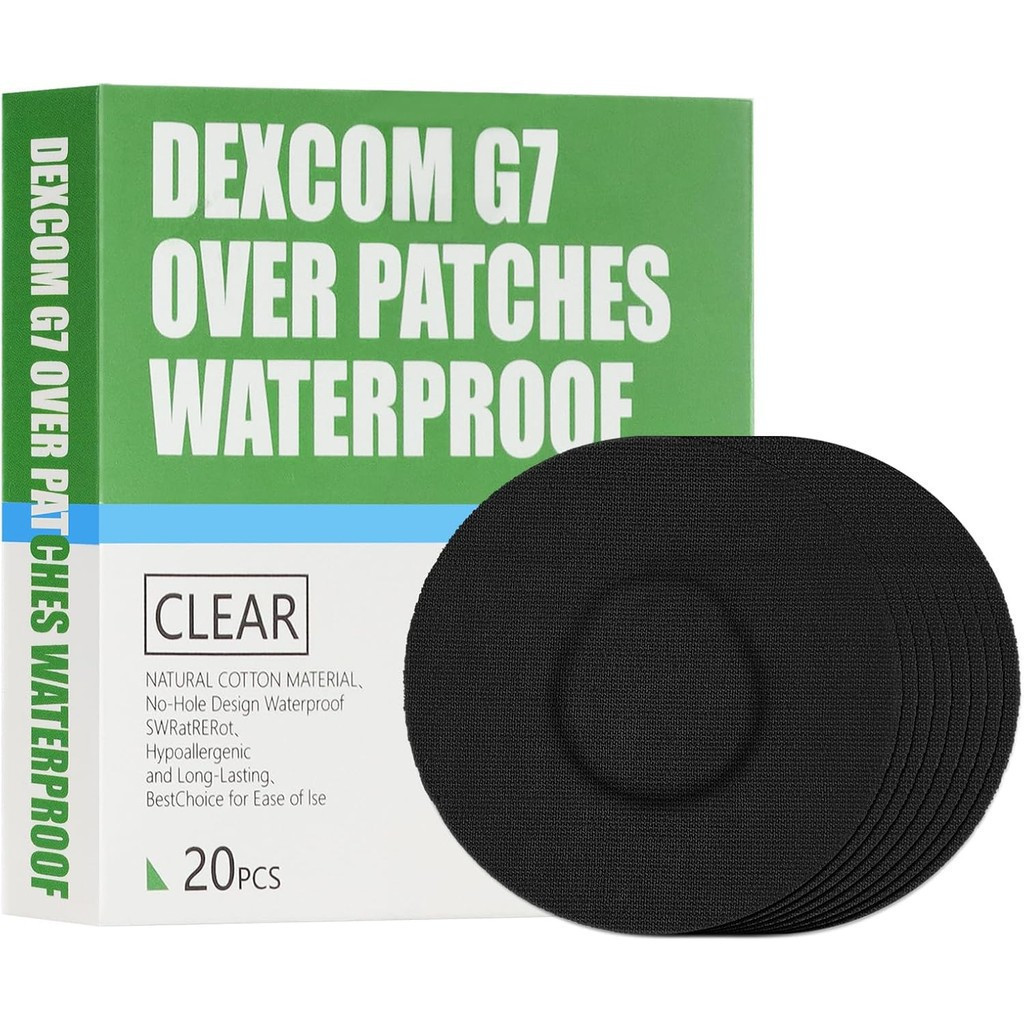 แพทช์ Dexcom G7 CGM 20 แผ่น: กันน้ำ ไม่ต้องใช้น้ำยาติด ทนทานต่อการแพ้ ระบายอากาศได้ ถอดออกง่ายไม่ทำใ