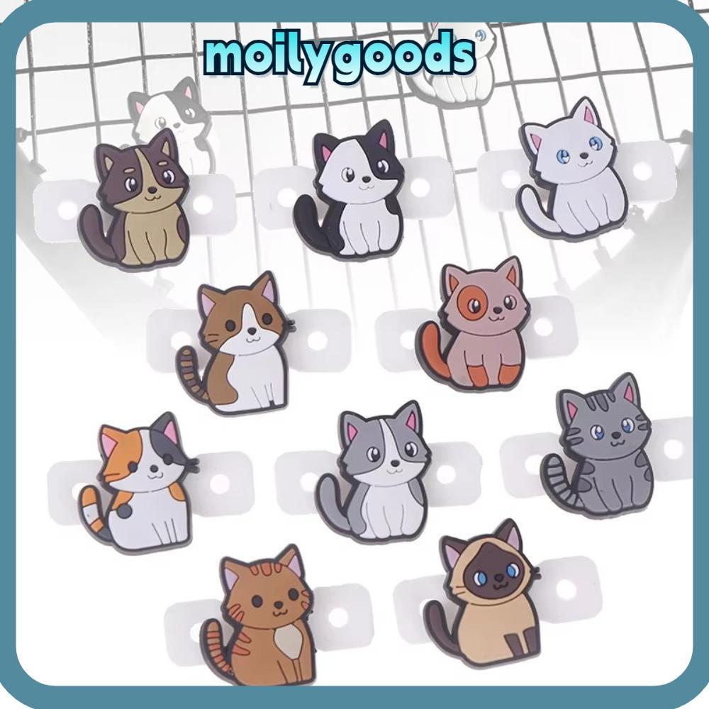 MOILYHD ไม้เทนนิส Damper, ทนทานซิลิโคนไม้เทนนิสโช้คอัพ,การ์ตูนแมวแร็กเก็ตการสั่นสะเทือน Dampeners Racquet อุปกรณ์เสริม