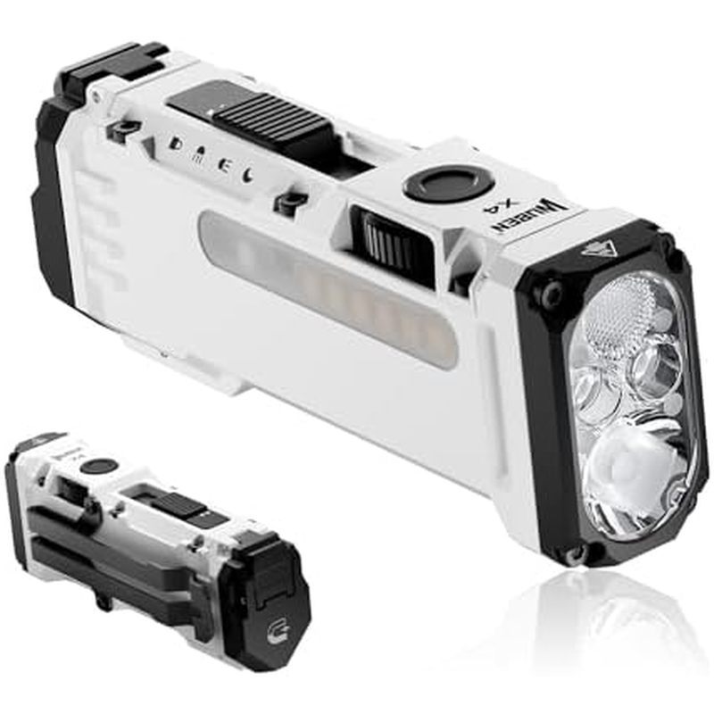 WUBEN X4 ไฟฉายขนาดกระทัดรัด 1500 ลูเมน กันกระแทก IP65 พร้อมไฟ RGB และสวิตช์ยุทธวิธี สะดวกในการพกพาด้