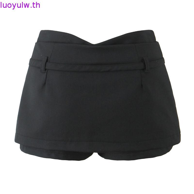 Augety Studio Kendie Skirt กางเกงขายาวสั้น Low-Rise พร้อมเข็มขัด