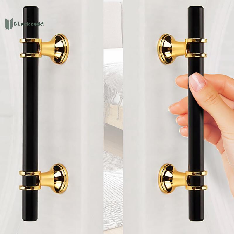 BRED Modern Gold Cabinet Handles - ลูกบิดลิ้นชักที่เป็นของแข็งสําหรับเฟอร์นิเจอร์ห้องครัวพร้อมวัสดุโ