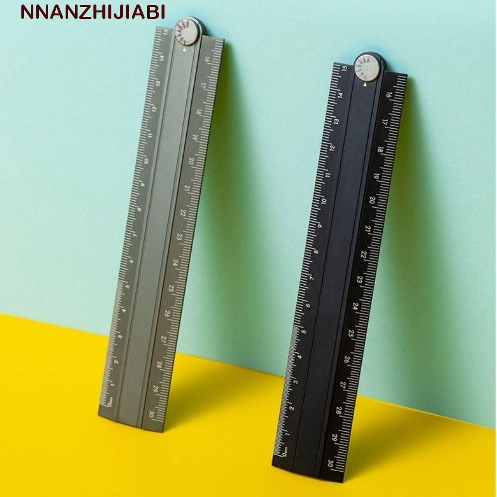 NANZHIJIABI ไม้บรรทัดพับ, Creative อลูมิเนียมโลหะเครื่องเขียน Rule, ของขวัญพับสไตล์เรียบง่าย 15 ซม. 30 ซม.นักเรียนวาด Measuirng เครื่องมือโรงเรียนประถมศึกษา