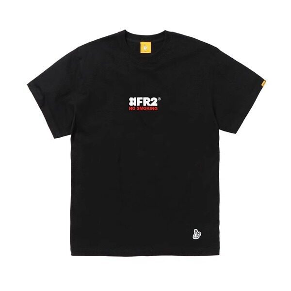 เสื้อยืดแขนสั้น Unisex สโลแกน 'FR2 NO SMOKING' ในสไตล์แฟชั่น
