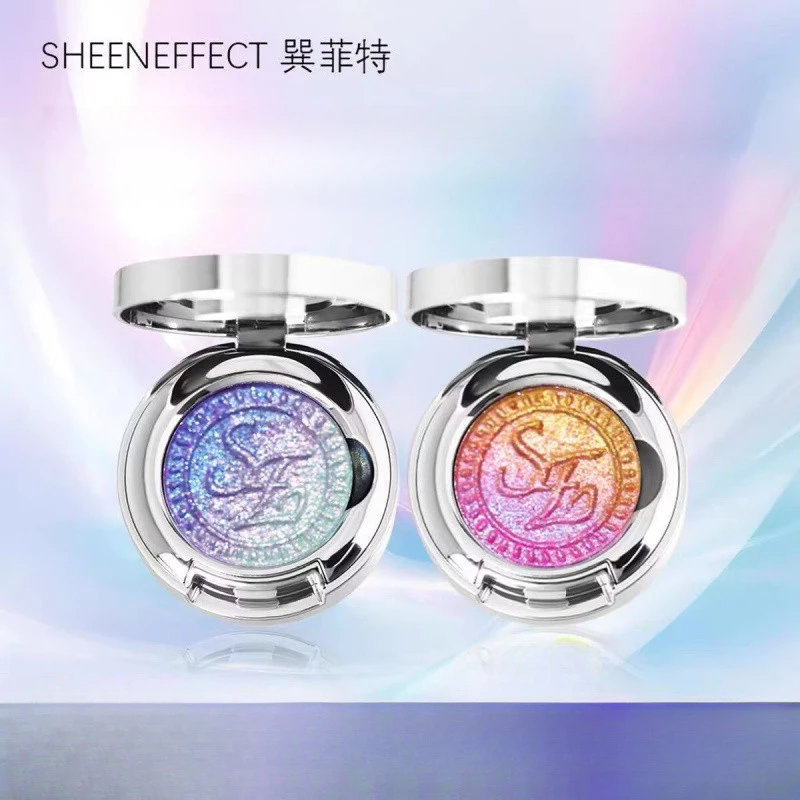 Sheen effect Optical Chameleon Series Highlight Eye Shadow Monochrome Exploding Glitter Piece Pearlescent Gradient Color Reendering Easy To Color Eye Shadow