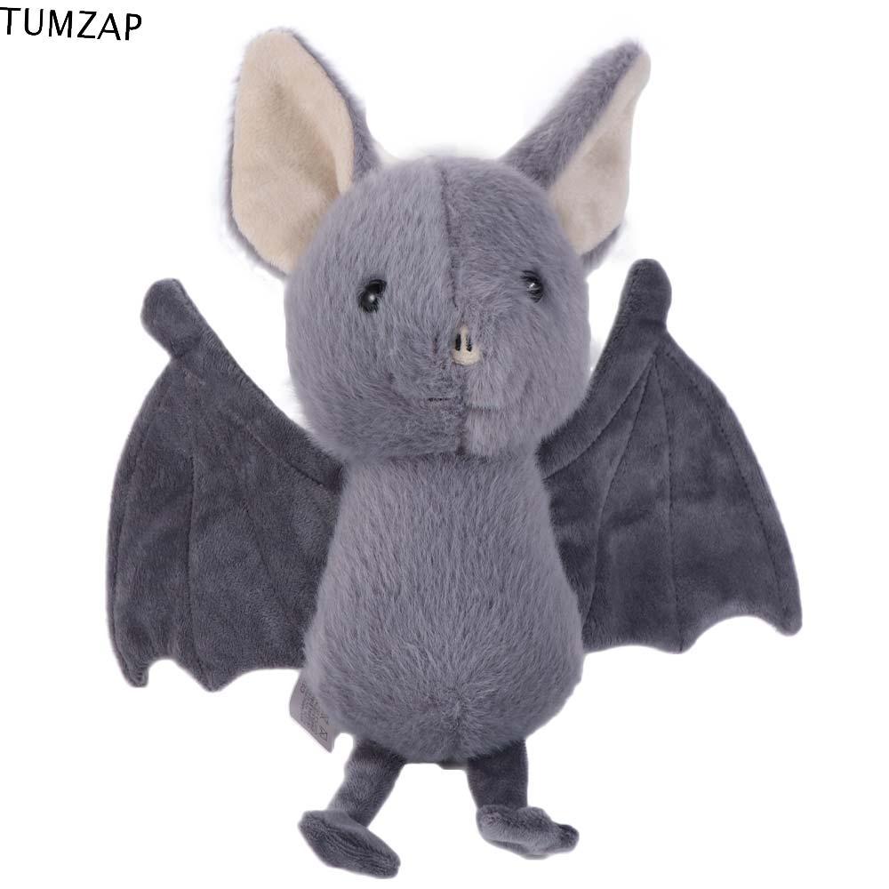 TUMZAP ค้างคาวของเล่นตุ๊กตา, การ์ตูนตลกออกแบบค้างคาวตุ๊กตาสัตว์, น่ารักยัดไส้นุ่ม 22 ซม.สีเทาค้างคาว Plushies ตกแต่งบ้าน